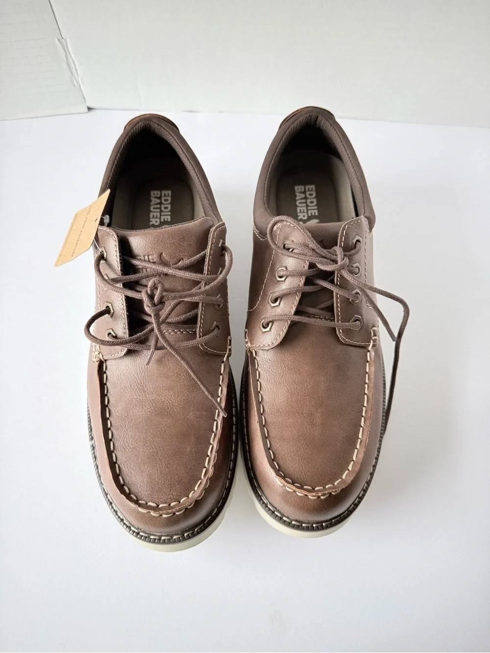 Eddie Bauer Stridertan Shoes Lace Up Casual  Mens 12 M Color Tan 120713 1NWT